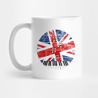 Piano UK Flag Britain Pianist British Musician Mug